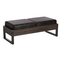 Пуф для барбершопа "Брикстон" двухместный