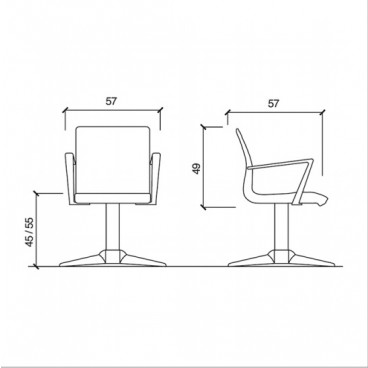 Кресло парикмахерское &quot;Aluotis Ecoblack&quot;
