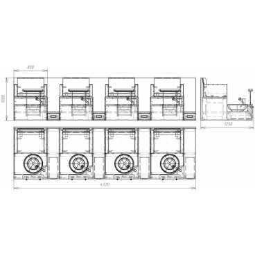 СПА-комплекс педикюрный на 4 рабочих места