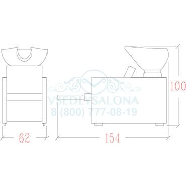 Мойка парикмахерская KUBIK MASSAGE FLAT