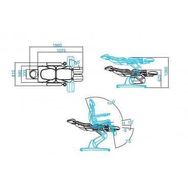 Педикюрное кресло SD-3870AS, 3 мотора