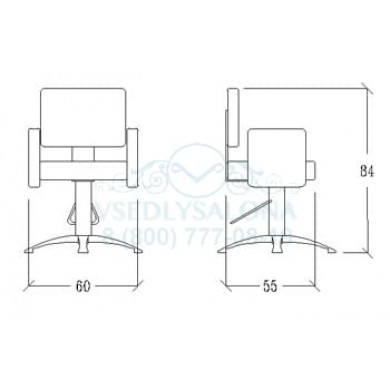 Кресло парикмахерское Cube