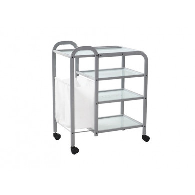 Столик косметологический (металл/стекло) - н04